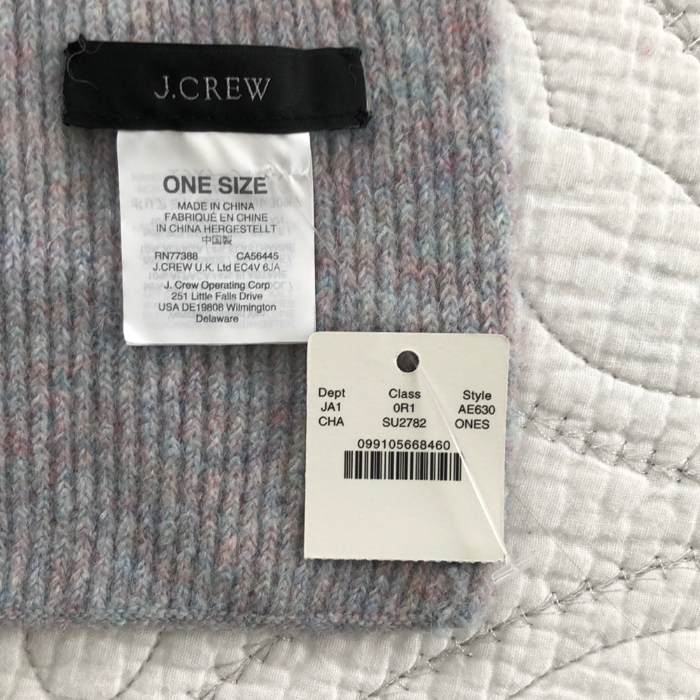 J. Crew  ribbed scarf in super soft yarn